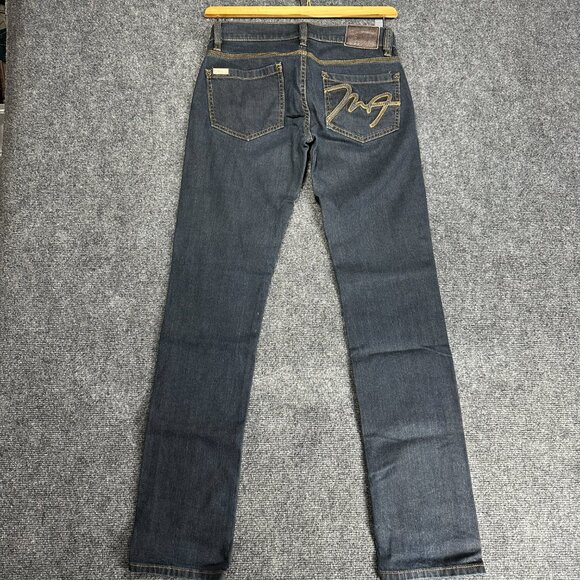 Max Azria Jeans Womens 27 Straight Leg Dark Wash Cotton Stretch Pockets - Picture 8 of 11